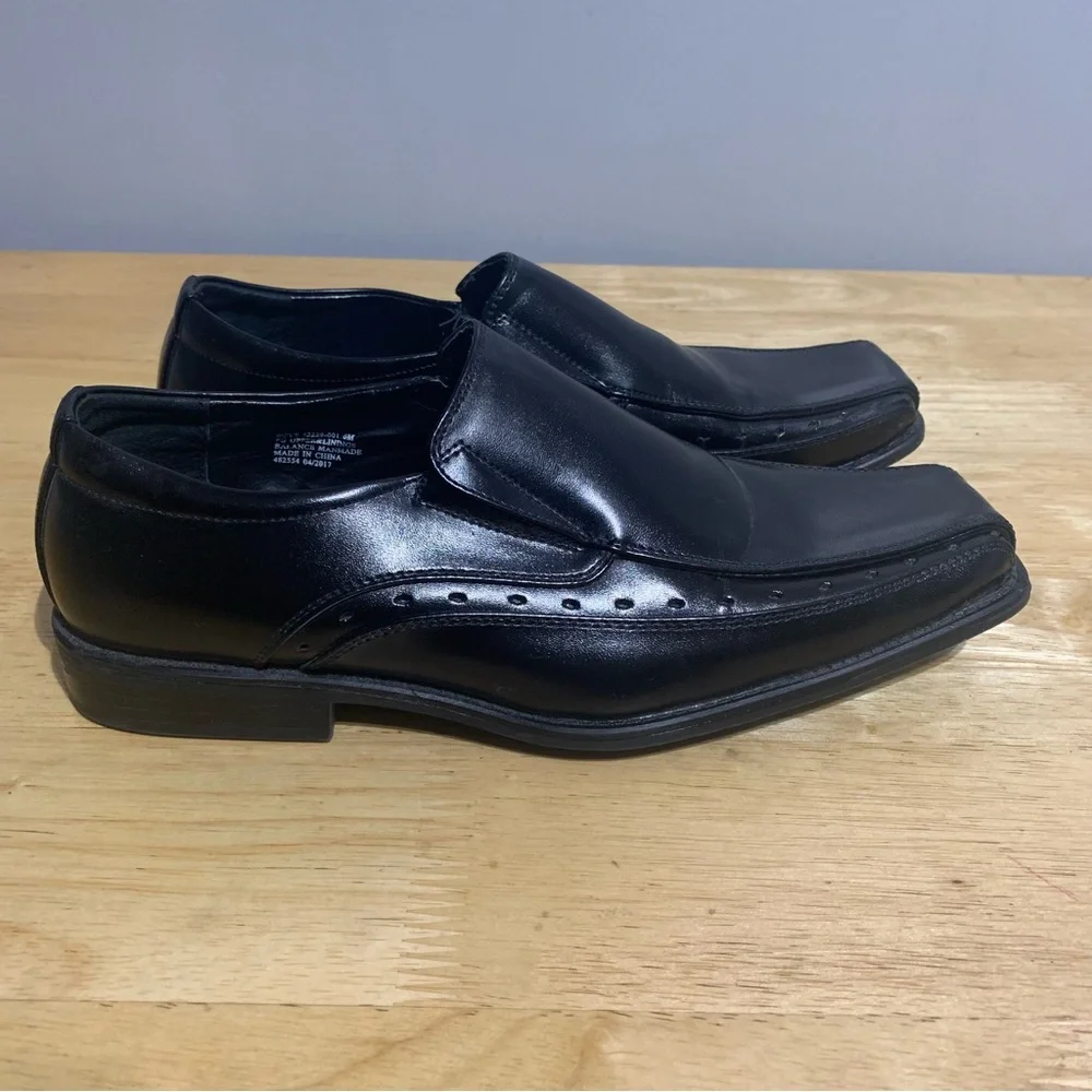 Kids Stacy Adams Danton‎ Bicycle Toe Slip On Loafer Dress Shoes Black Size 6M